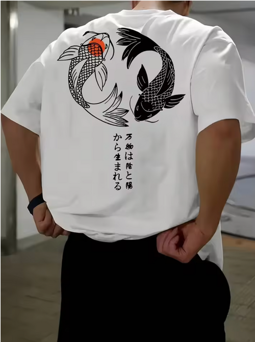 Camiseta Carpas Koi Yin Yang | Japanese Streetwear