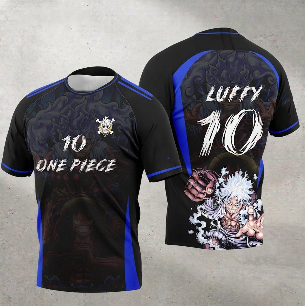 Camiseta One Piece — Edición Especial Fútbol | Jersey Anime Unisex Niños y Adultos | Poliéster