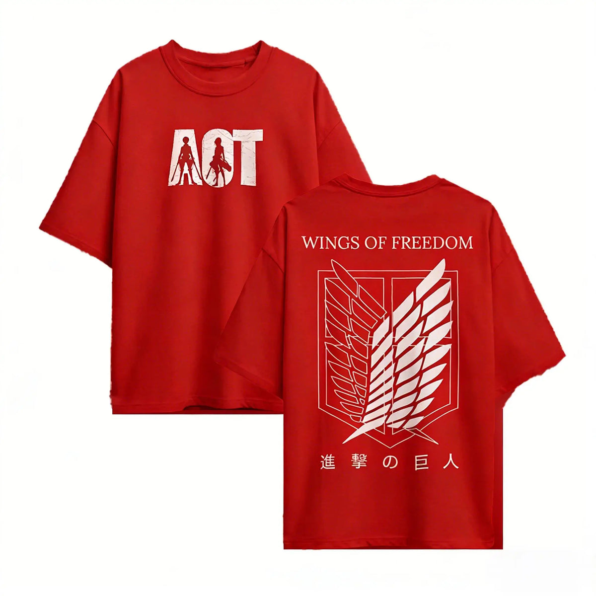 Camiseta Attack on Titan — Gráfica Anime | Oversize Manga Corta | Streetwear Y2K Unisex Algodón