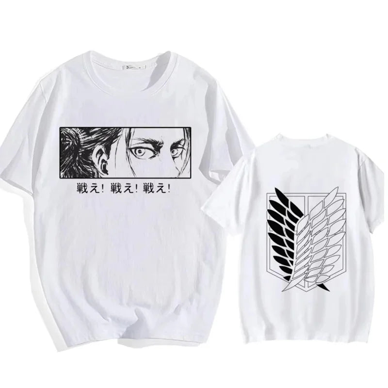 Camiseta Attack on Titan — Eren Yeager Shingeki No Kyojin | Algodón Alta Calidad | Streetwear Harajuku Unisex