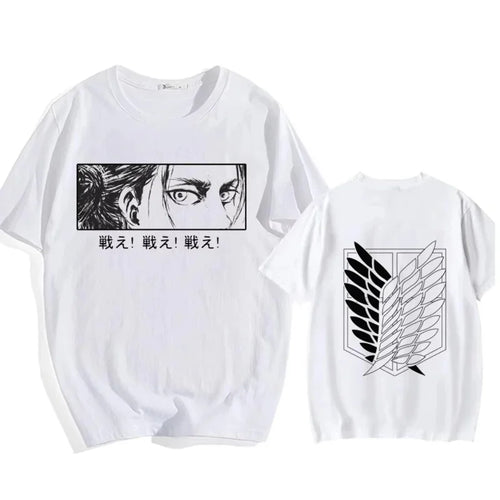 Camiseta Attack on Titan — Eren Yeager Shingeki No Kyojin | Algodón Alta Calidad | Streetwear Harajuku Unisex