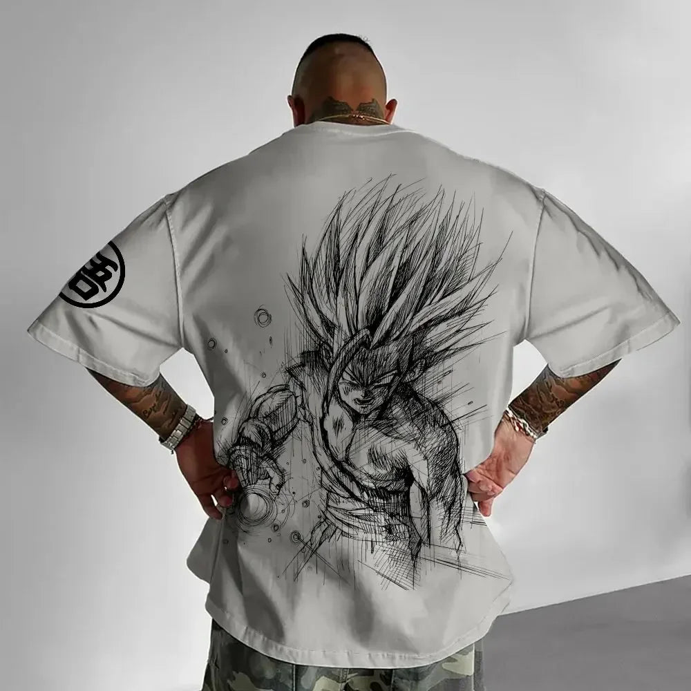 Camiseta Gohan vs Cell Dragon Ball Z  | Streetwear Anime Unisex Manga Corta