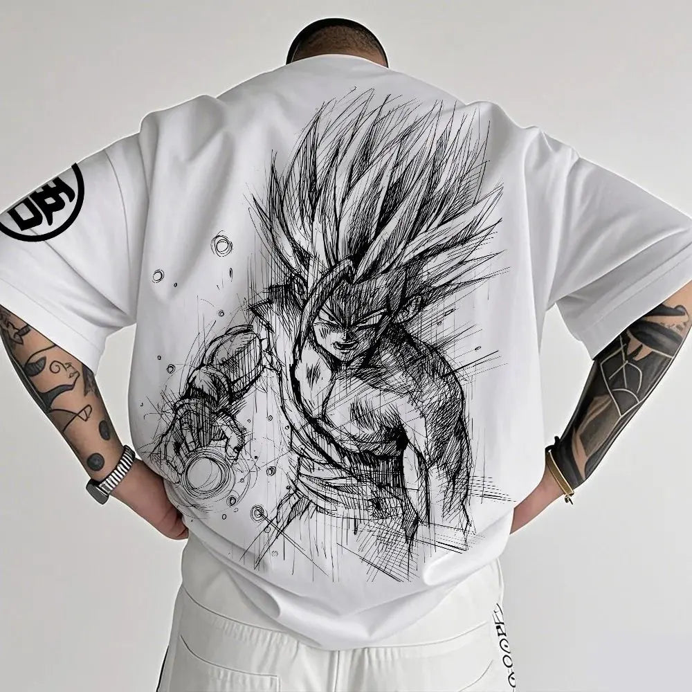 Camiseta Gohan vs Cell Dragon Ball Z  | Streetwear Anime Unisex Manga Corta