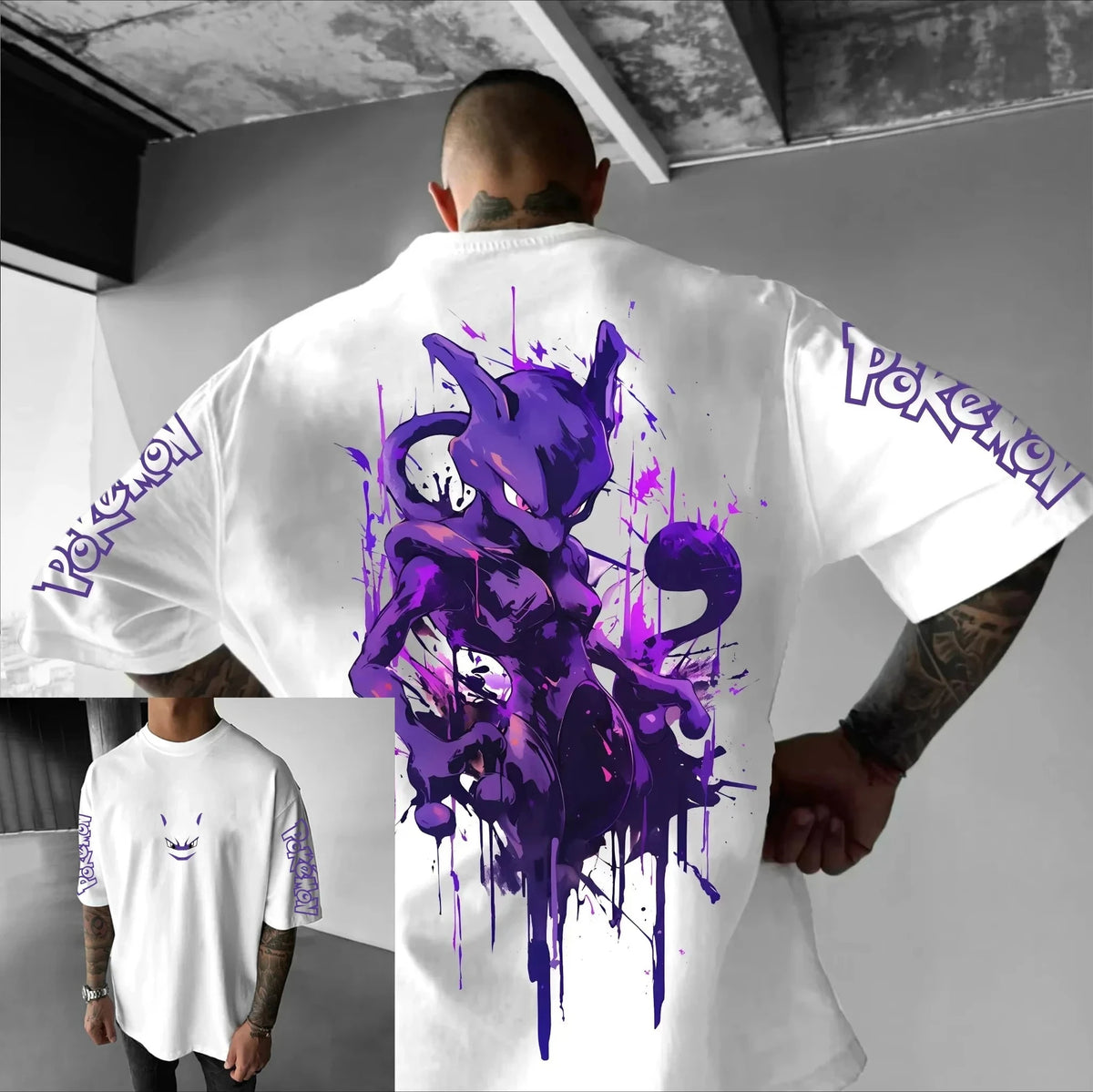 Camiseta Pokémon Gengar — Estampado Anime | Oversize Algodón | Streetwear Hombre Mujer Manga Corta