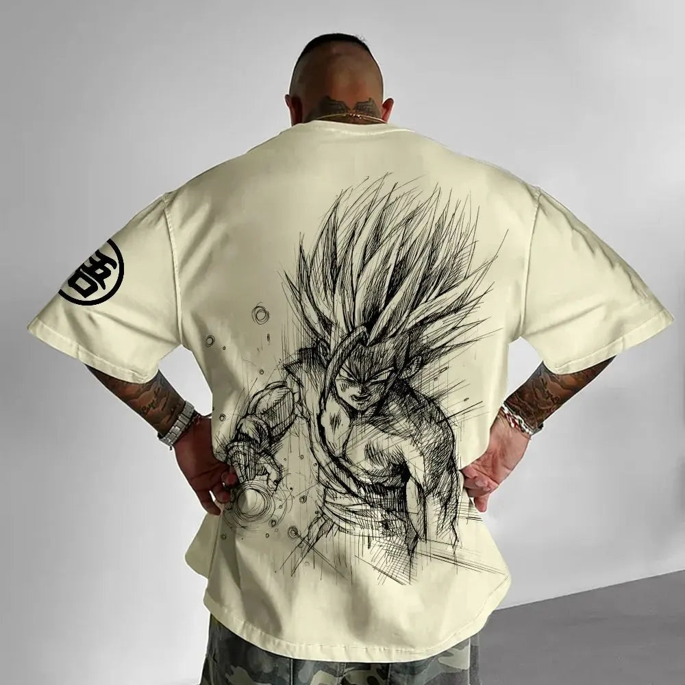 Camiseta Gohan vs Cell Dragon Ball Z  | Streetwear Anime Unisex Manga Corta