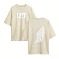 Camiseta Attack on Titan — Gráfica Anime | Oversize Manga Corta | Streetwear Y2K Unisex Algodón