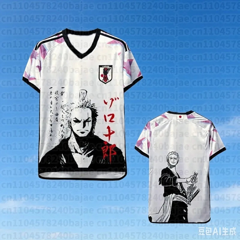 Camiseta One Piece — Edición Fan de Zoro | Jersey Fútbol Anime Transpirable | Unisex