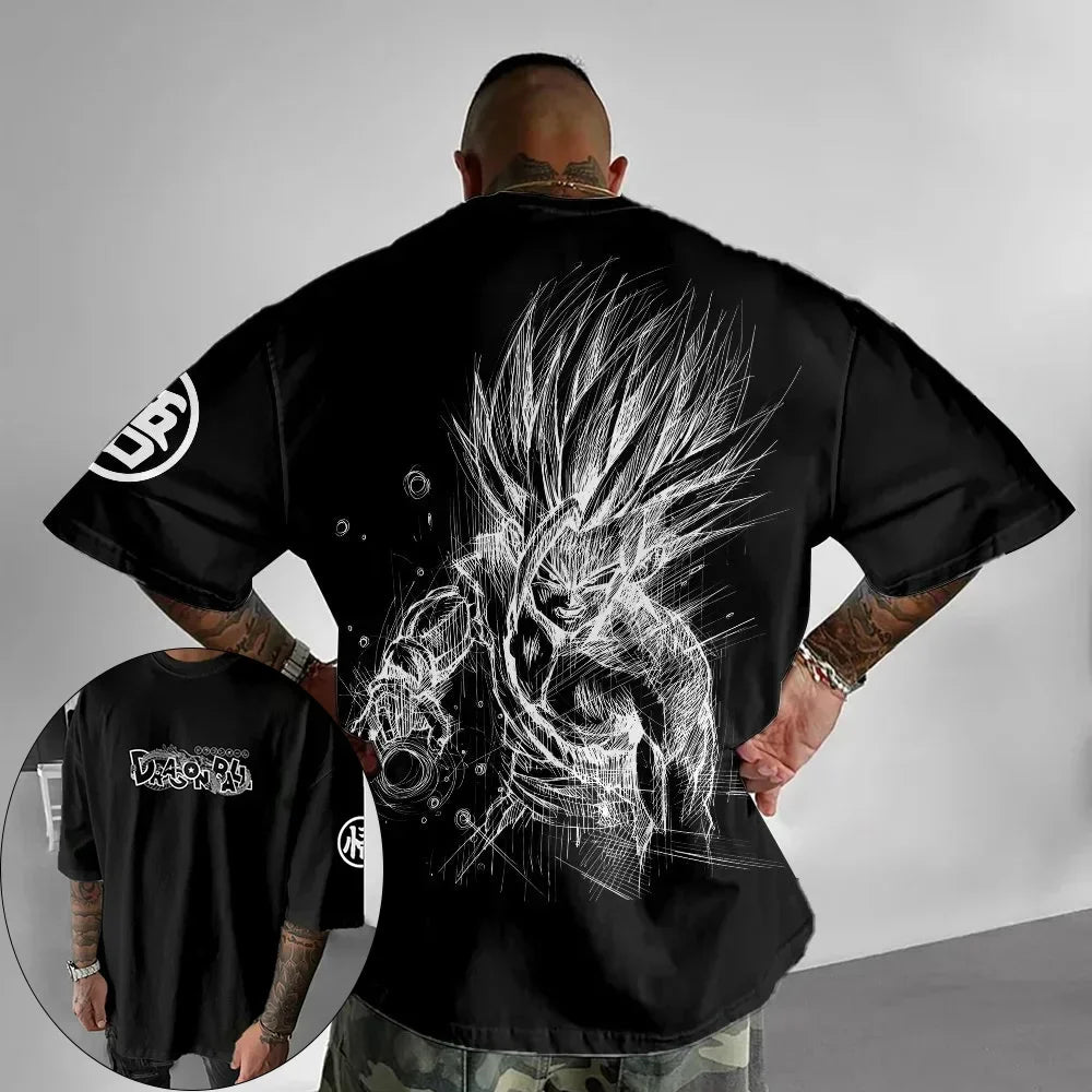 Camiseta Gohan vs Cell Dragon Ball Z  | Streetwear Anime Unisex Manga Corta
