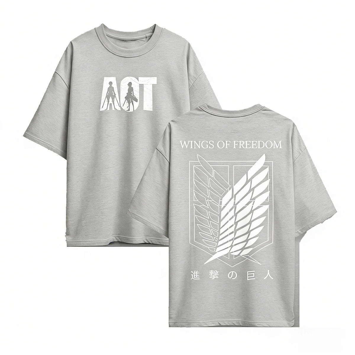 Camiseta Attack on Titan — Gráfica Anime | Oversize Manga Corta | Streetwear Y2K Unisex Algodón