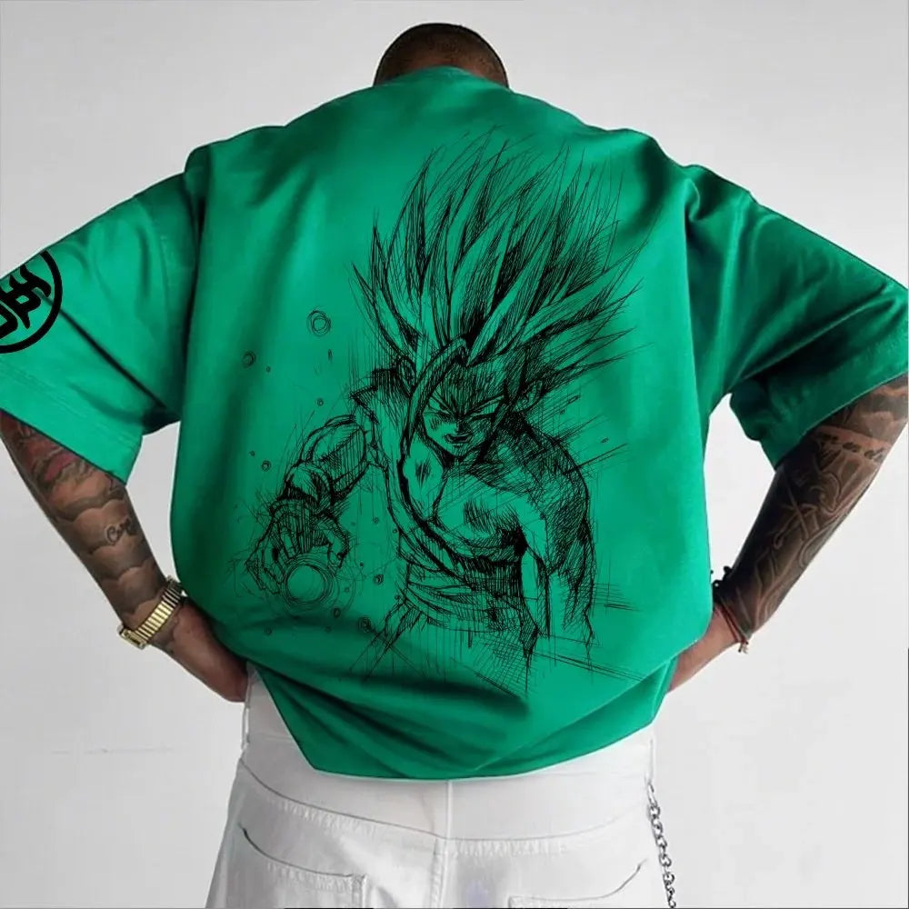 Camiseta Gohan vs Cell Dragon Ball Z  | Streetwear Anime Unisex Manga Corta