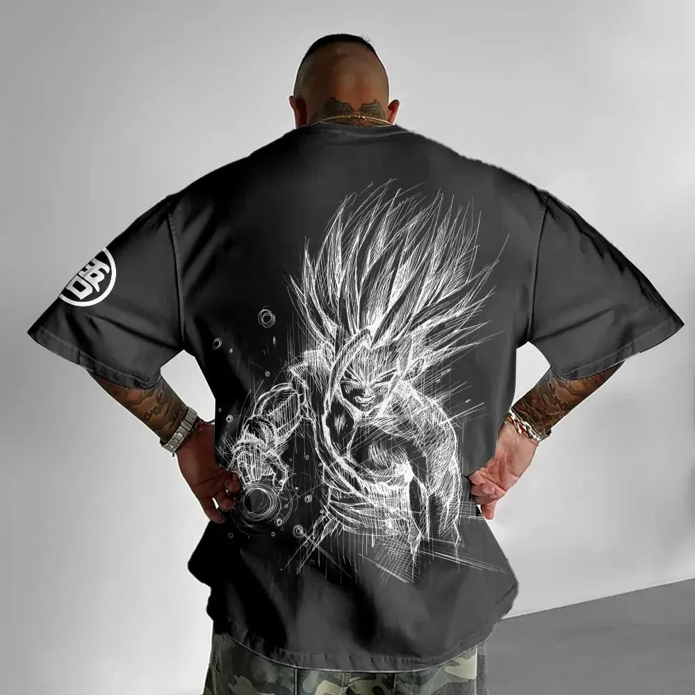 Camiseta Gohan vs Cell Dragon Ball Z  | Streetwear Anime Unisex Manga Corta