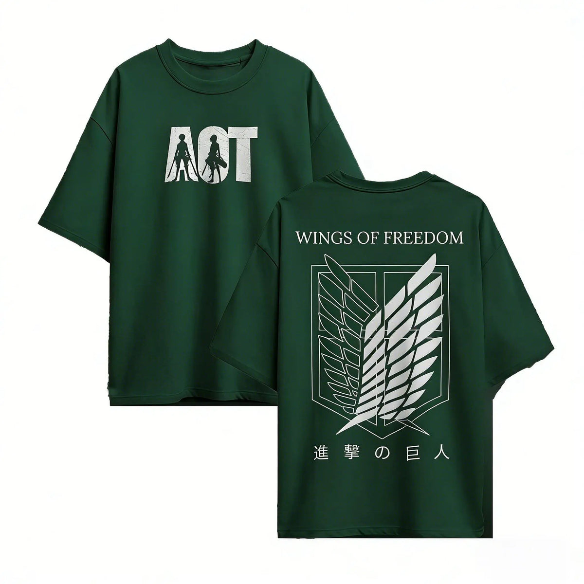 Camiseta Attack on Titan — Gráfica Anime | Oversize Manga Corta | Streetwear Y2K Unisex Algodón